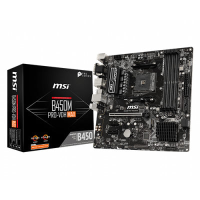 MSI B450M PRO-VDH MAX AMD AM4 GAMING MOTHERBOARD